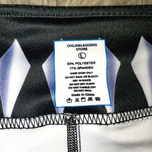 Leggings Black panther/cheeta print and diamonds L - Picture 10 of 11